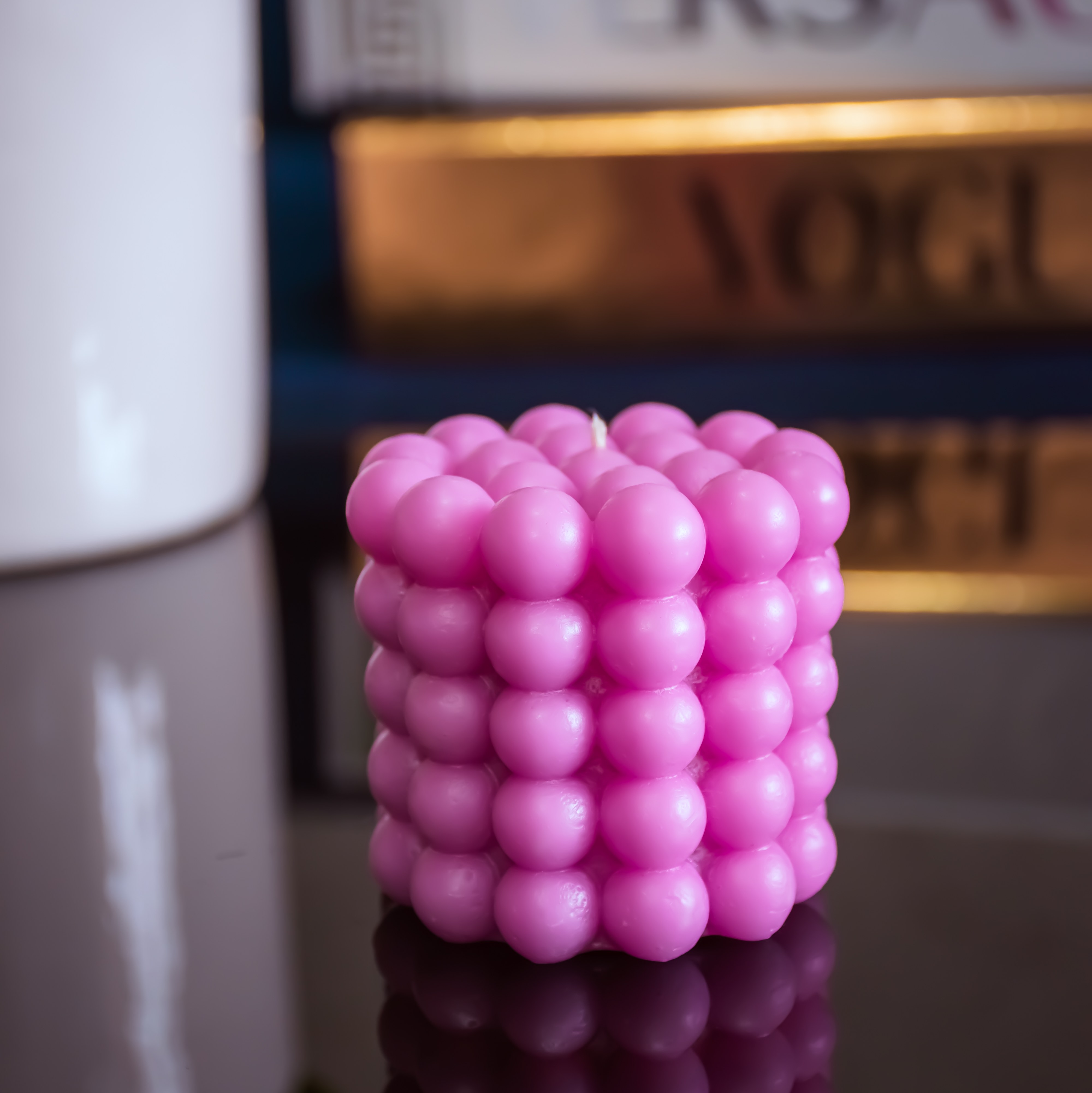 شمع دست ساز مدل استوانه روبیک