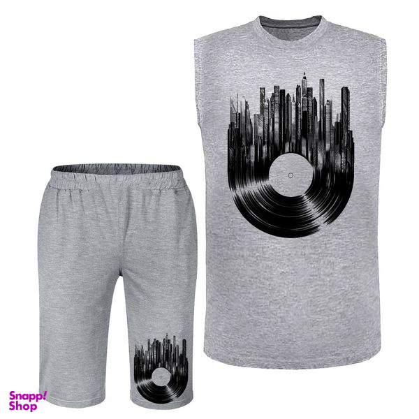 ست تاپ و شلوارک مردانه مدل شهر سی دی کد N471