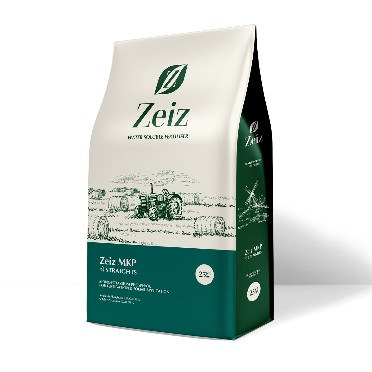 کود مونو پتاسیم فسفات 34 52 00 شرکت زایز انگلستان بسته بندی 25کیلوگرمی