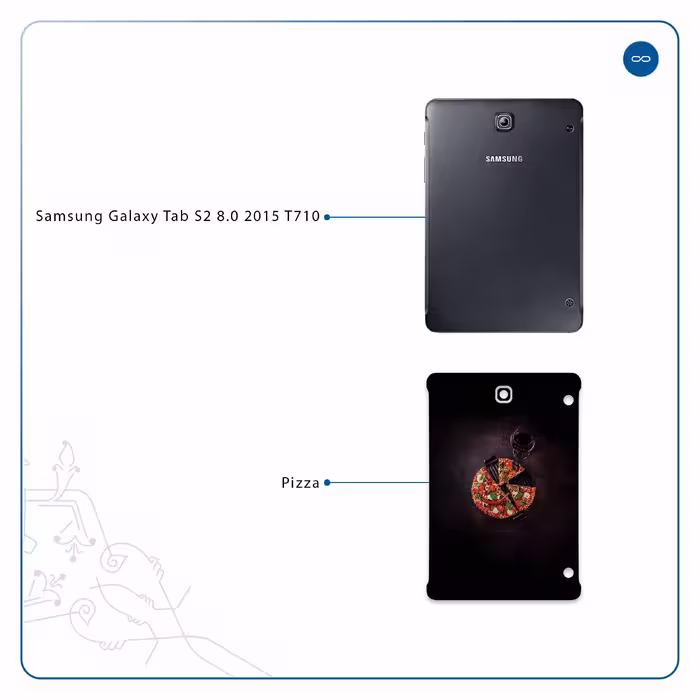برچسب پوششی ماهوت مدل Pizza مناسب برای تبلت سامسونگ Galaxy Tab S2 8.0 2015 T710