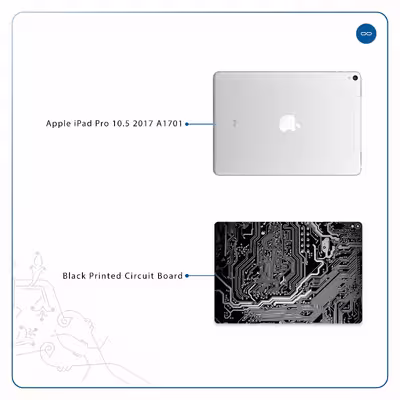 برچسب پوششی ماهوت مدل Black Printed Circuit Board مناسب برای تبلت اپل iPad Pro 10.5 2017 A1701