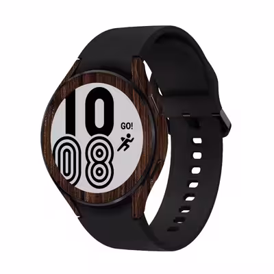 برچسب ماهوت طرح Dark Walnut Wood مناسب برای ساعت هوشمند سامسونگ Watch4 44mm