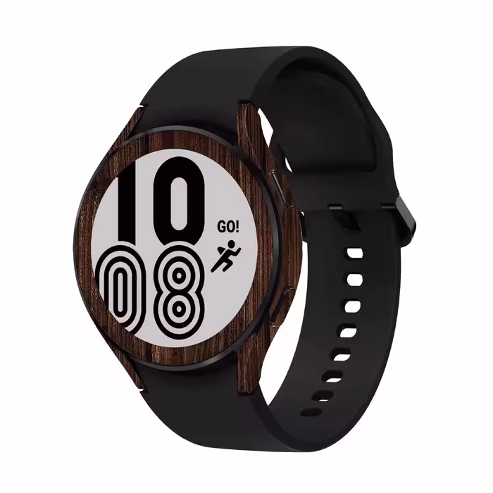 برچسب ماهوت طرح Dark Walnut Wood مناسب برای ساعت هوشمند سامسونگ Watch4 44mm