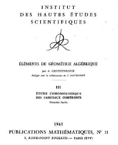 خرید و دانلود نسخه کامل کتاب EGA III 1: Etudes cohomologiques et faisceaux coherents