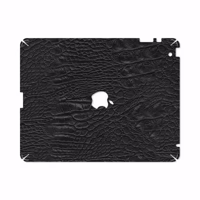 برچسب پوششی ماهوت مدل Black-Crocodile-Leather مناسب برای تبلت اپل iPad 2 2011 A1396