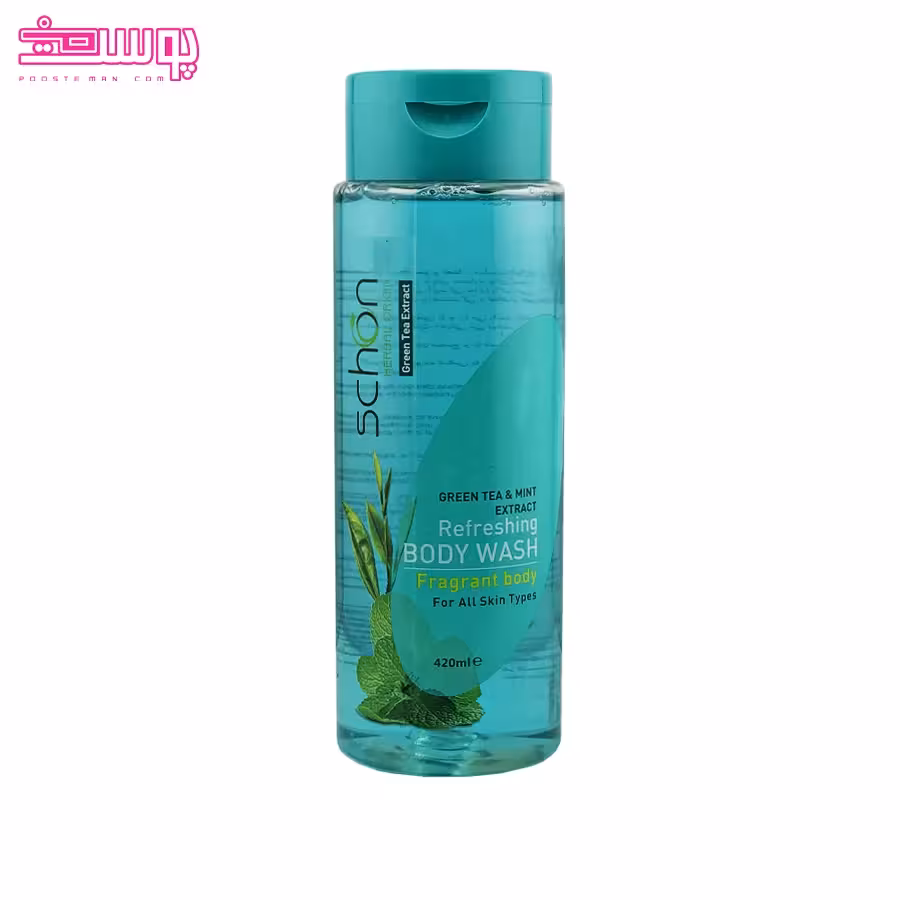 شامپو بدن چای سبز و نعناع شون حجم 420ml