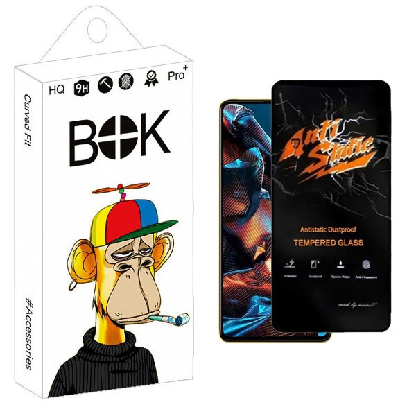 محافظ صفحه نمایش بوک مدل Carbon Antistatic مناسب برای گوشی موبایل شیائومی Redmi Note 12 Pro / Note 12 Pro Plus / Note 12 Explorer / Note 12 Turbo / K50 Gaming / K40 Gaming / Poco X5 Pro | کالا برتری