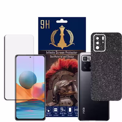 برچسب پوششی اینفینیتی مدل PRO MAX مناسب برای گوشی موبایل شیایومی REDMI NOTE 10 PRO به همراه محافظ صفحه نمایش