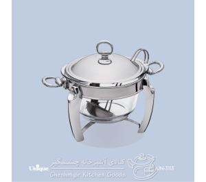 سوفله گرد 2 لیتری استیل یونیک مدل حلقه ای نگین دار UN-3815