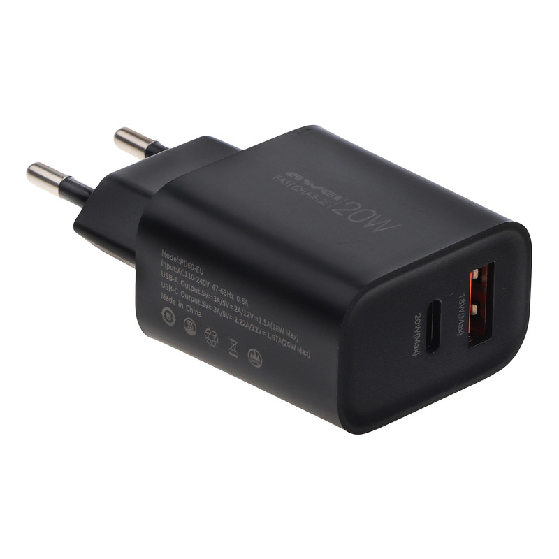 شارژر دیواری 20 وات اوی مدل PD60-EU | کالا مکس