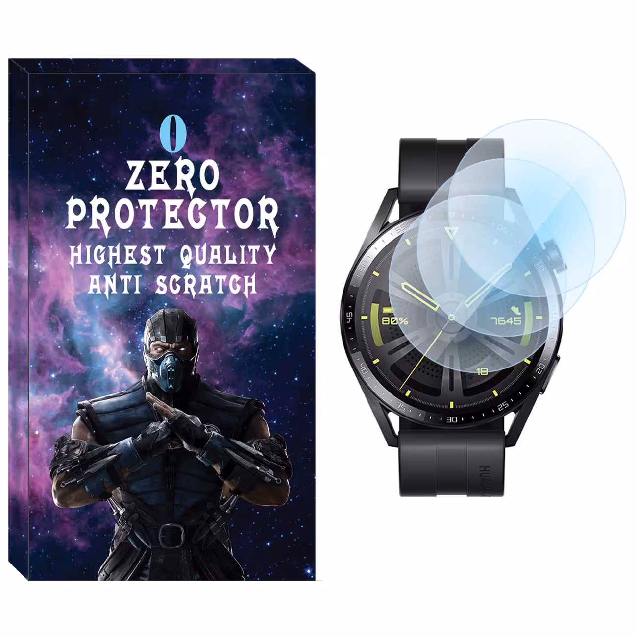محافظ صفحه نمایش نانو زیرو مدل NZO مناسب برای ساعت هوشمند هوآوی Watch GT 3 46mm بسته سه عددی