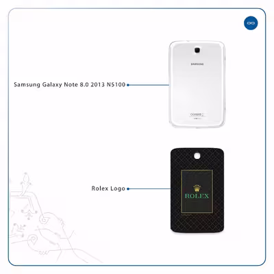 برچسب پوششی ماهوت مدل Rolex-Logo مناسب برای تبلت سامسونگ Galaxy Note 8.0 2013 N5100