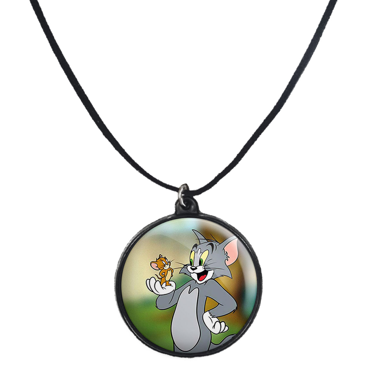 گردنبند پرمانه طرح تام و جری کد pmb.10722مدل دو طرفه 