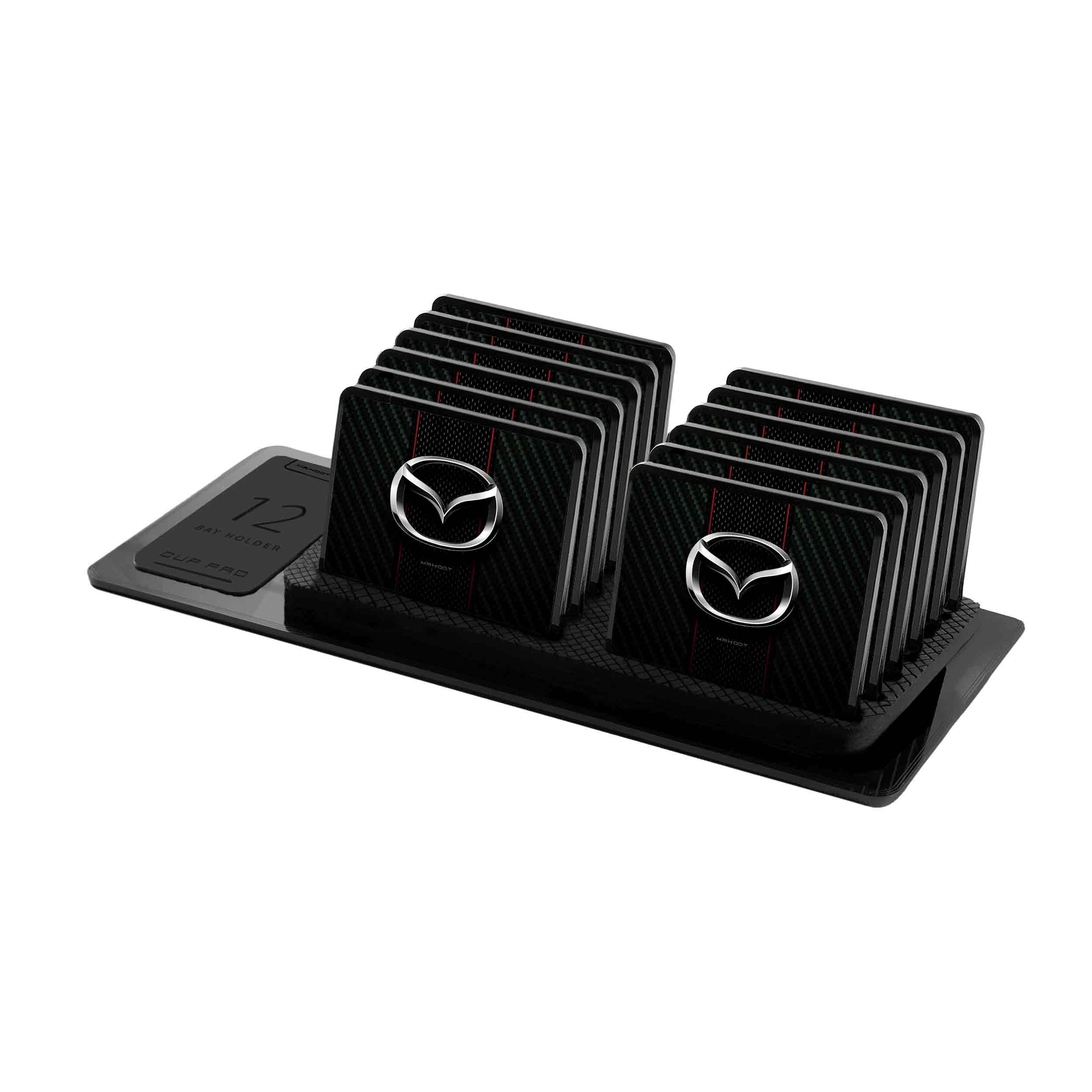 زیر لیوانی ماهوت مدل Mazda-Motor بسته 12 عددی