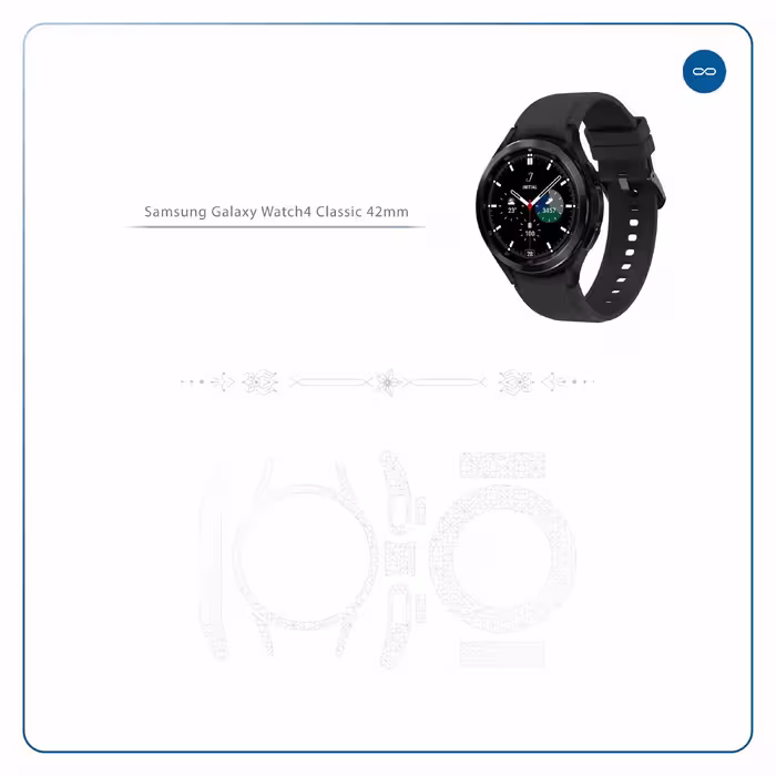 برچسب ماهوت طرح Cloud Transparent مناسب برای ساعت هوشمند سامسونگ Watch4 Classic 42mm