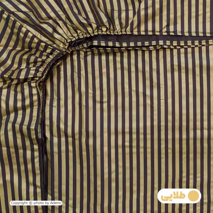 ملحفه آدنو مدل راه راه کد MB01 یک نفره سایز 120x200 سانتی متر
