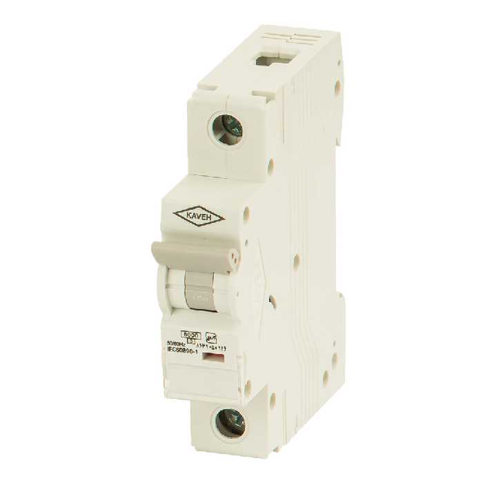 کلید مینیاتوری 63 آمپر تک پل DC الکترو کاوه کد EPI06063 SP-DC