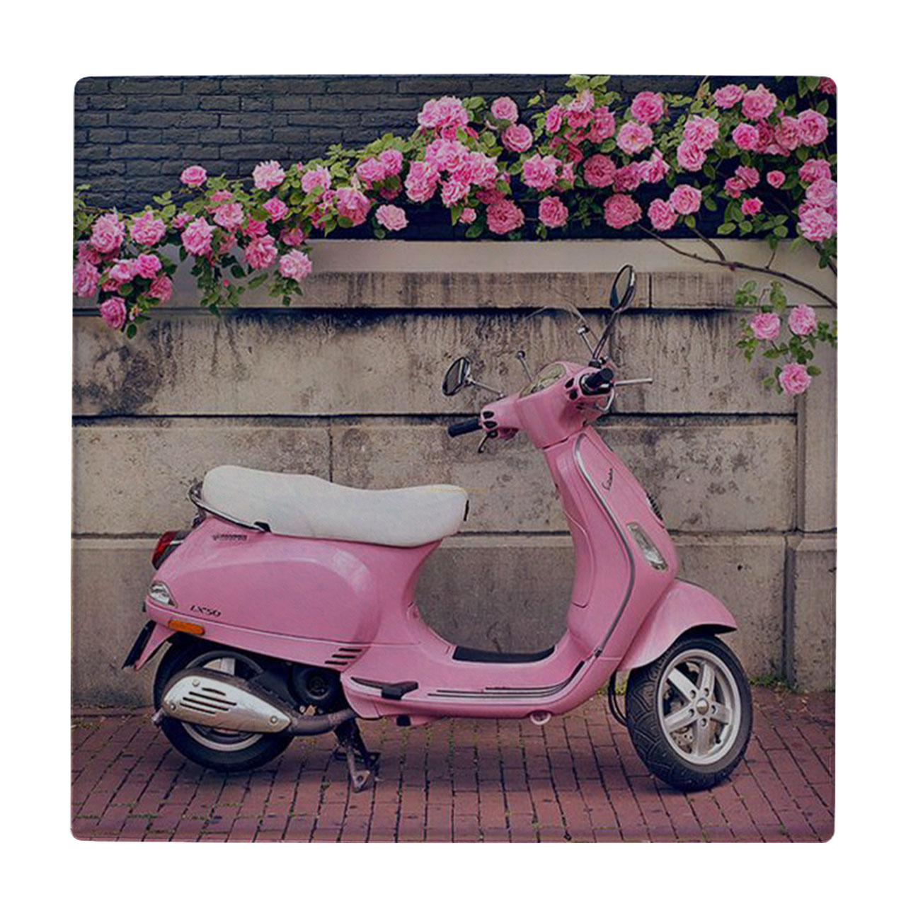 کاشی طرح موتور وسپا و گل های رز کد wk327