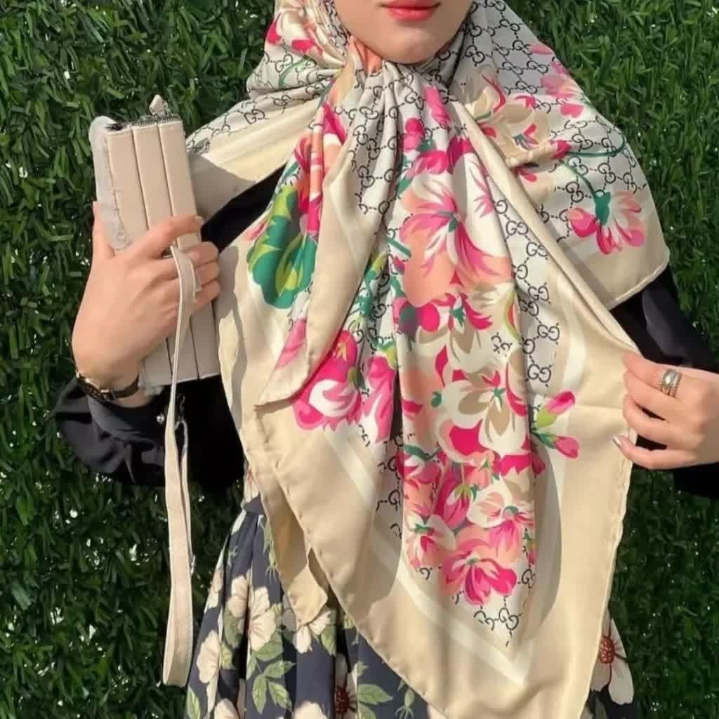 روسری ابریشم دست دوز