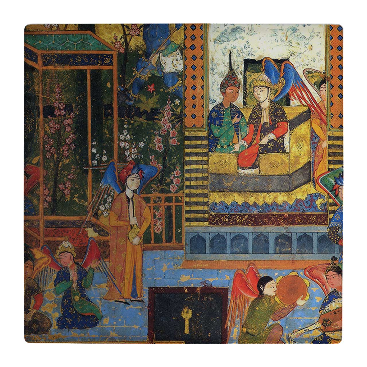 کاشی کارنیلا طرح مینیاتور ایرانی کد wk187