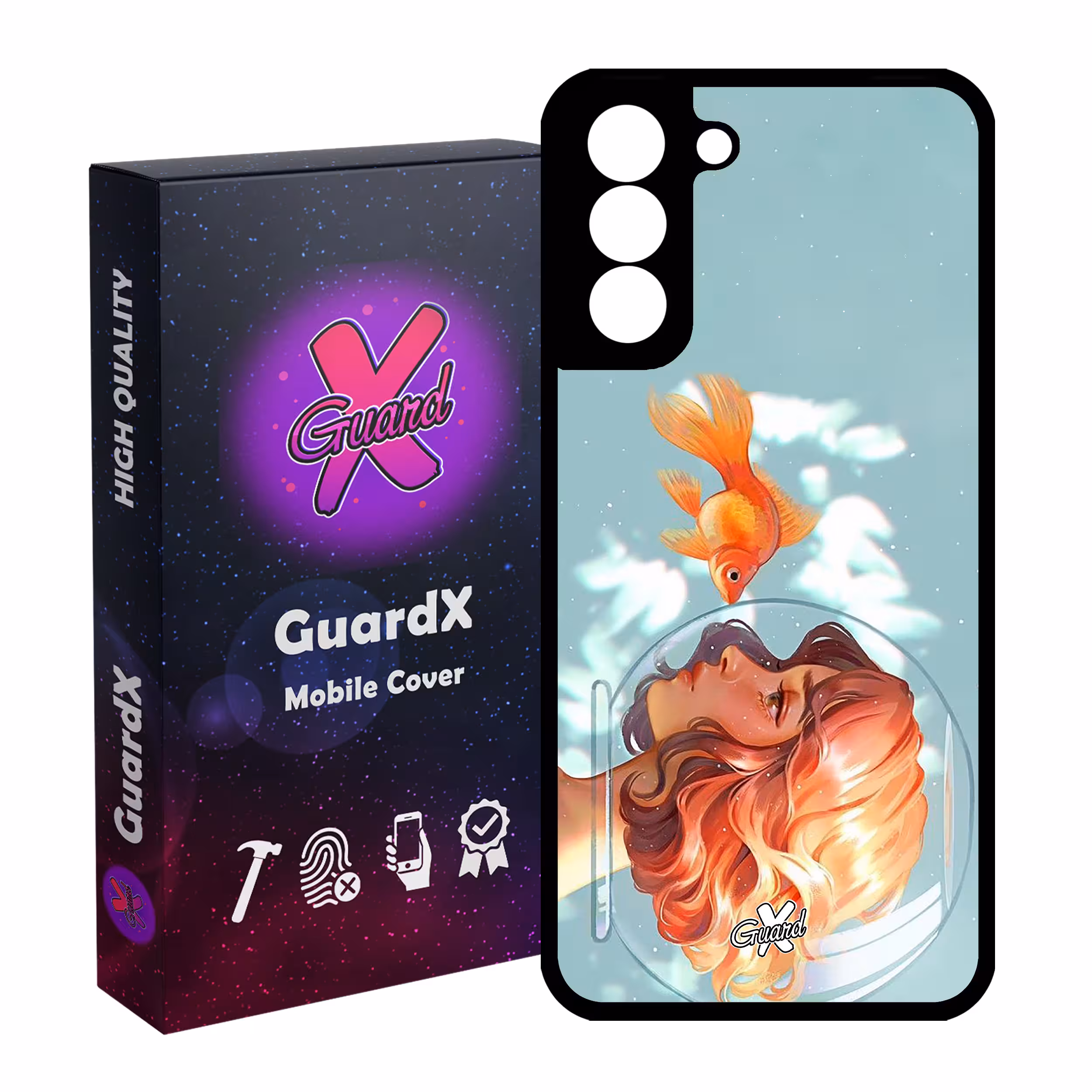 کاور گارد ایکس طرح Girl مدل Glass10020 مناسب برای گوشی موبایل سامسونگ Galaxy S21 FE