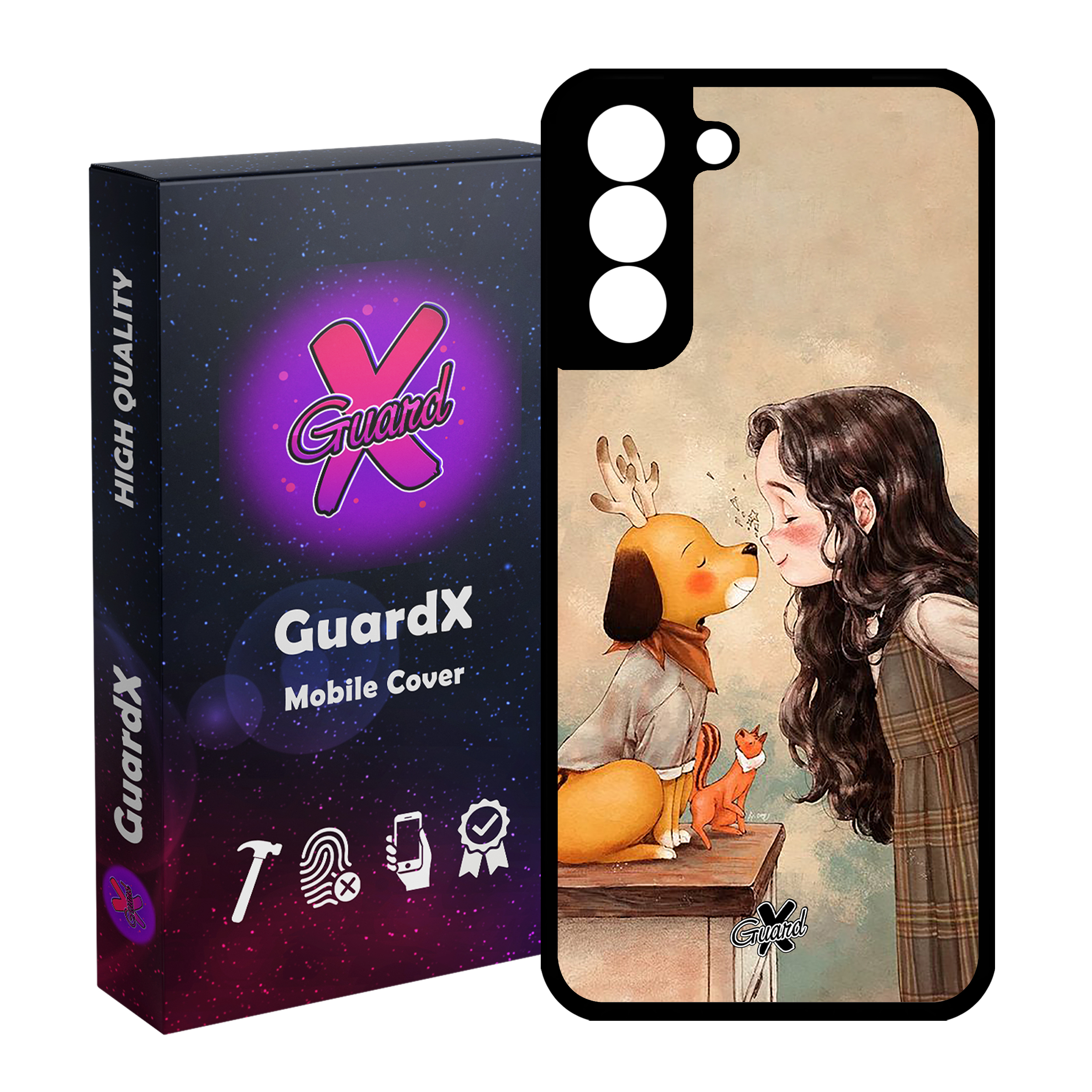 کاور گارد ایکس طرح Girl مدل Glass10323 مناسب برای گوشی موبایل سامسونگ Galaxy S21