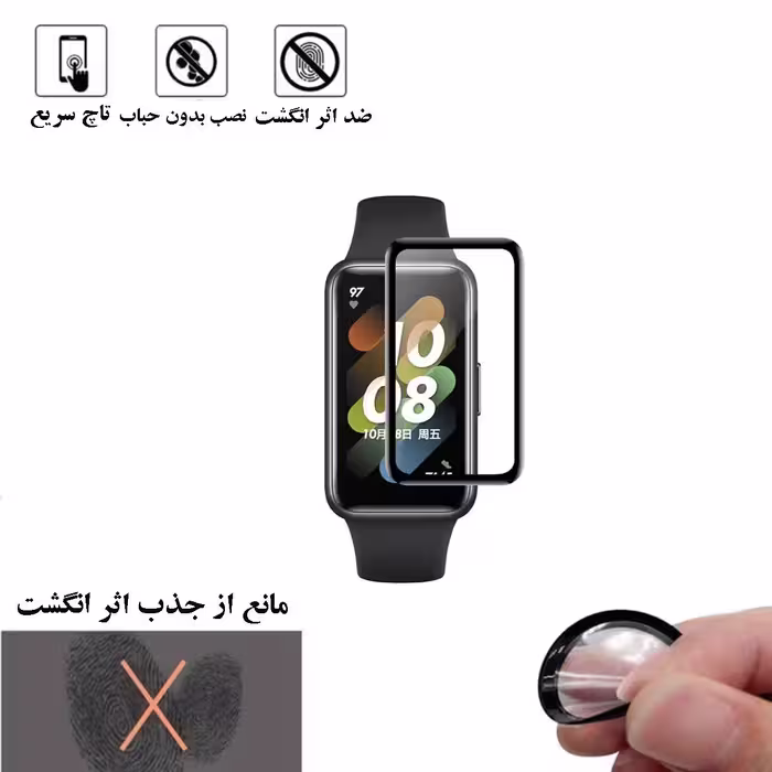 محافظ صفحه نمایش نانو شهر گلس مدل PMSR مناسب برای  ساعت هوشمند هوآوی BAND 7