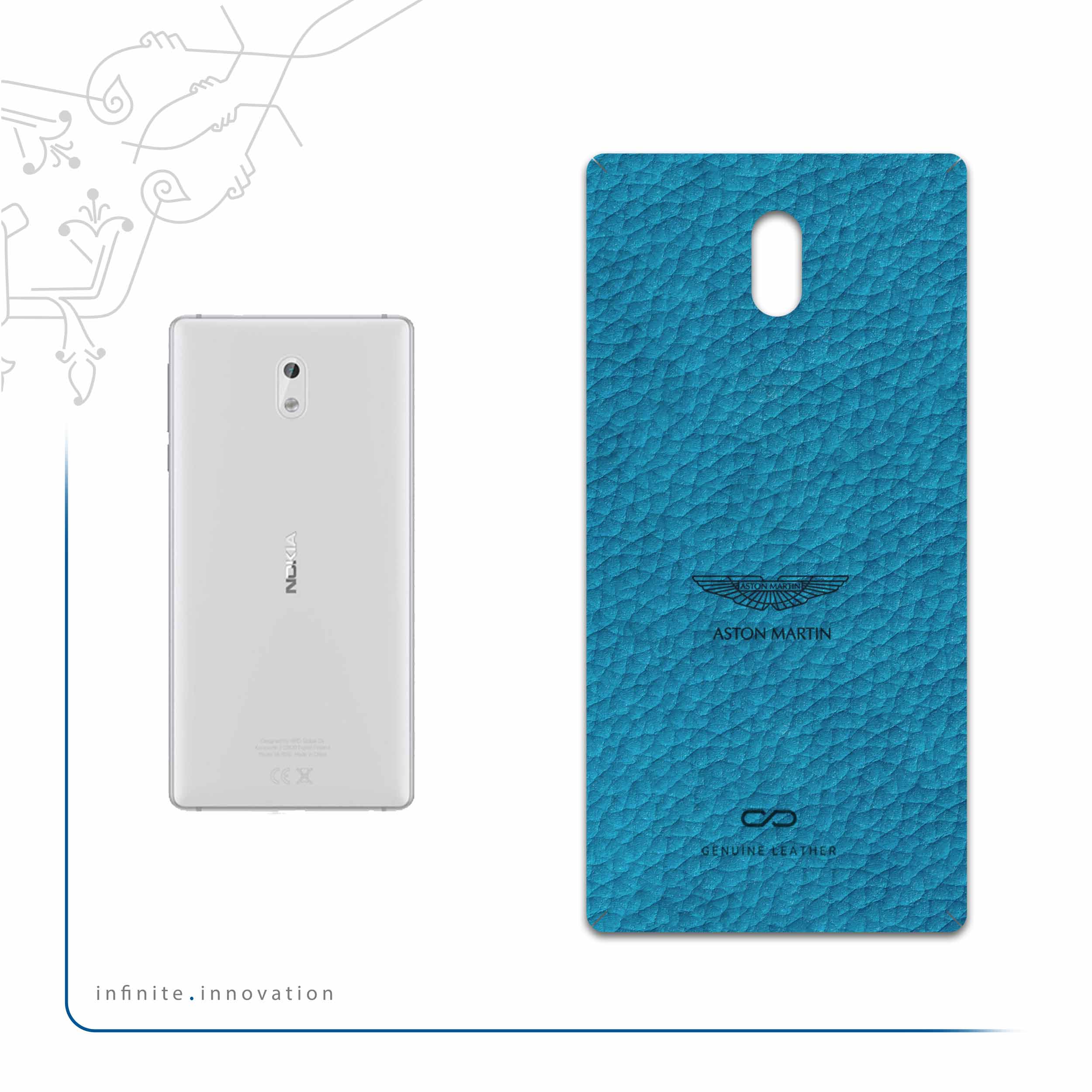 برچسب پوششی ماهوت مدل BL-ASTN_MRTN مناسب برای گوشی موبایل نوکیا 3