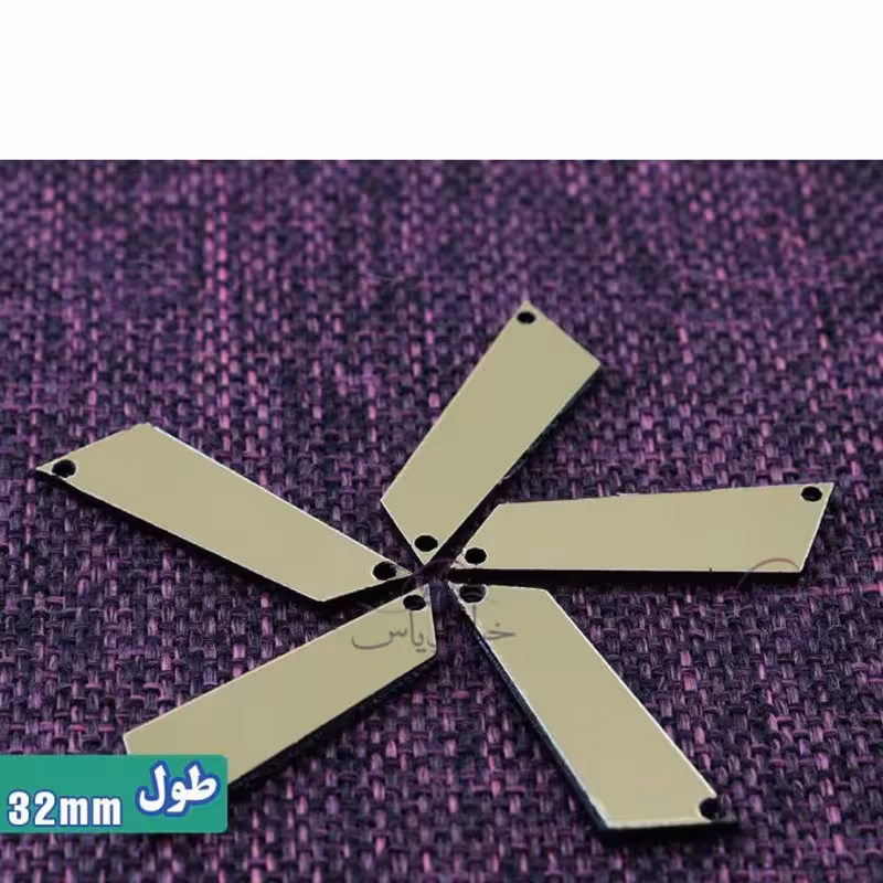 آینه دوختنی،کد 14،جنس مولتی استایل،دردورنگ طلایی و نقره ای،بسته 40تایی،سایز32 میلیمتر