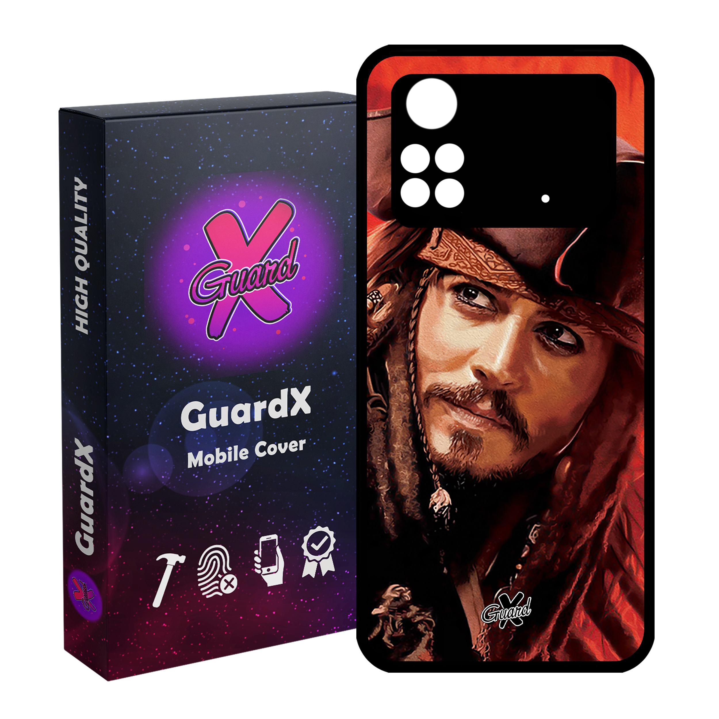 کاور گارد ایکس طرح Johnny Depp مدل Glass10205 مناسب برای گوشی موبایل شیائومی Poco M4 Pro 4G