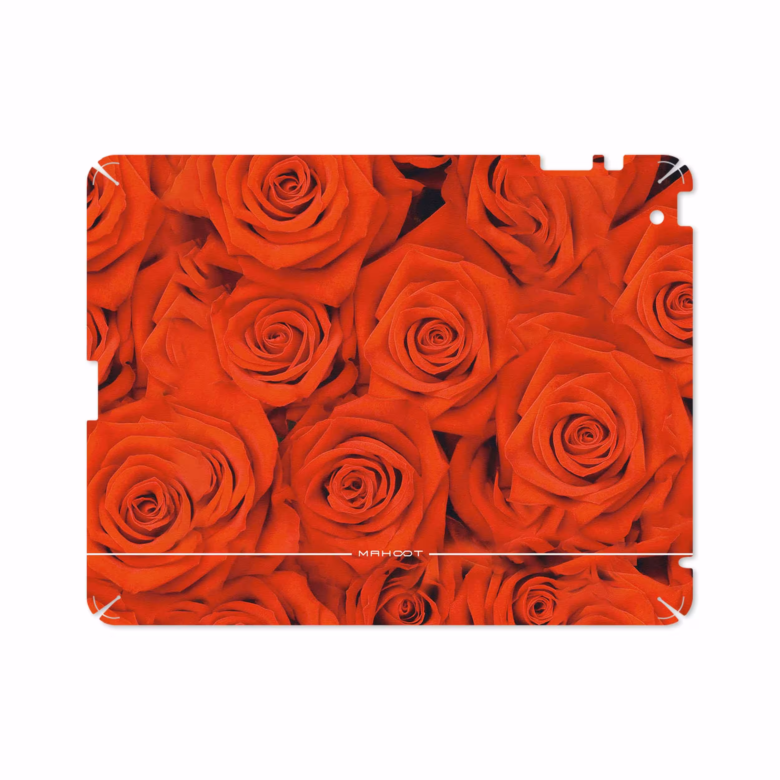 برچسب پوششی ماهوت مدل Red-Flower مناسب برای تبلت اپل iPad 2 2011 A1395