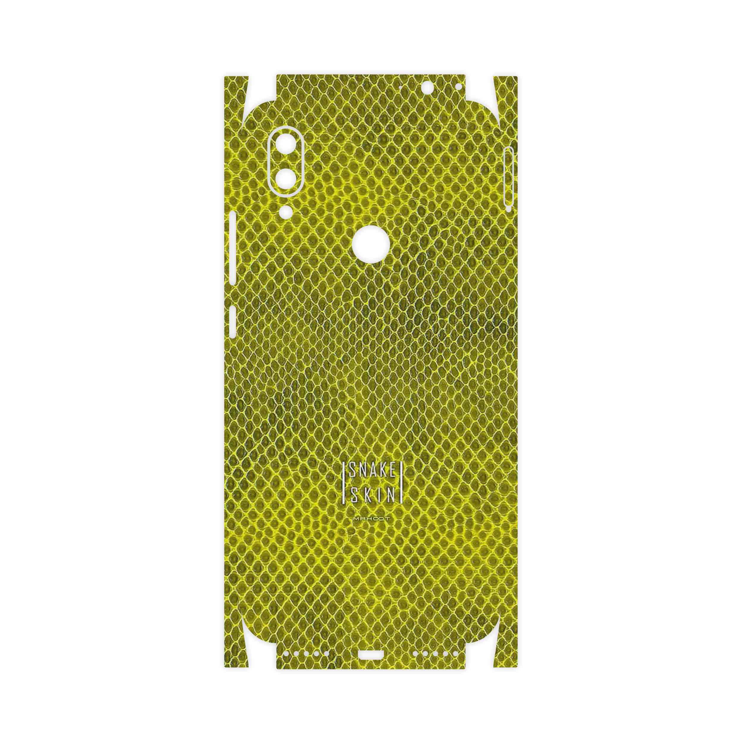 برچسب پوششی ماهوت مدل Yellow Snake Skin-FullSkin مناسب برای گوشی موبایل شیائومی Redmi 7