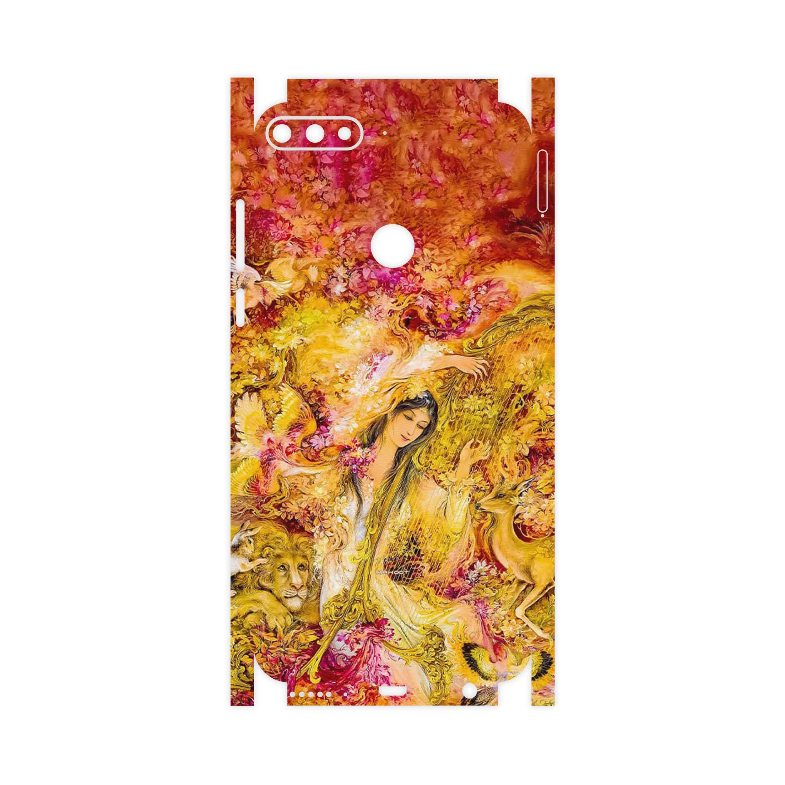 برچسب پوششی ماهوت مدل Persian miniature 1-FullSkin مناسب برای گوشی موبایل هوآوی Y7 Prime 2018