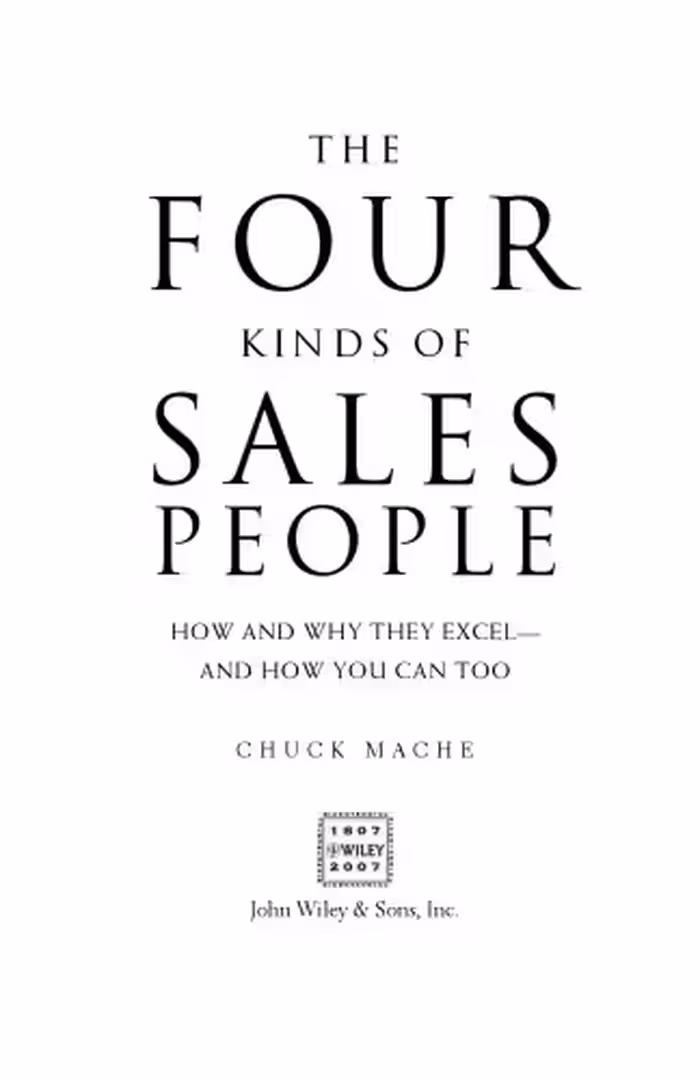 خرید و دانلود نسخه کامل کتاب The Four Kinds of Sales People: How and Why They Excel- And How You Can Too