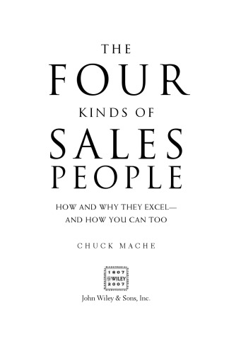 خرید و دانلود نسخه کامل کتاب The Four Kinds of Sales People: How and Why They Excel- And How You Can Too