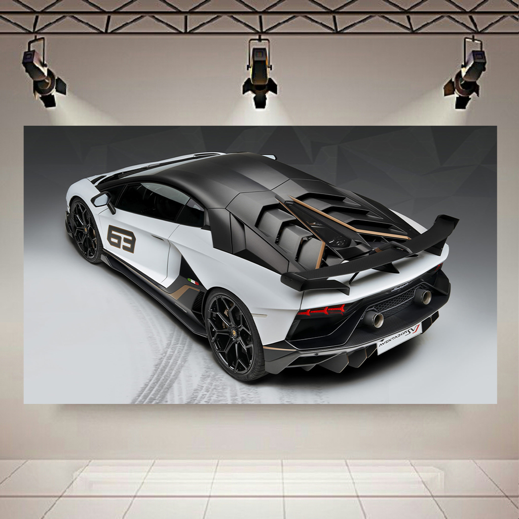 تابلو بوم طرح ماشین مدل لامبورگینی Aventador کد AR3140