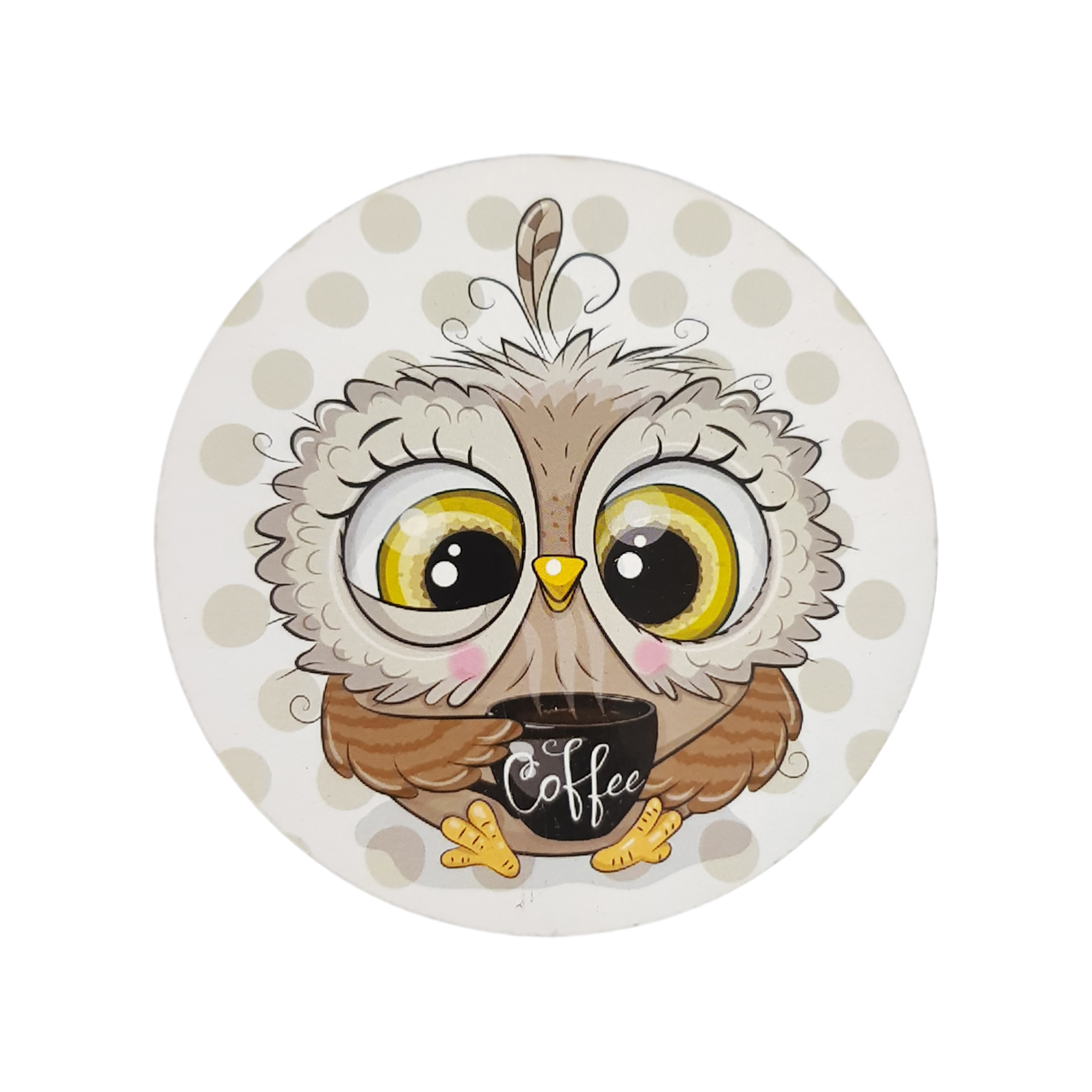 زیر لیوانی مدل cute owl بسته 6 عددی