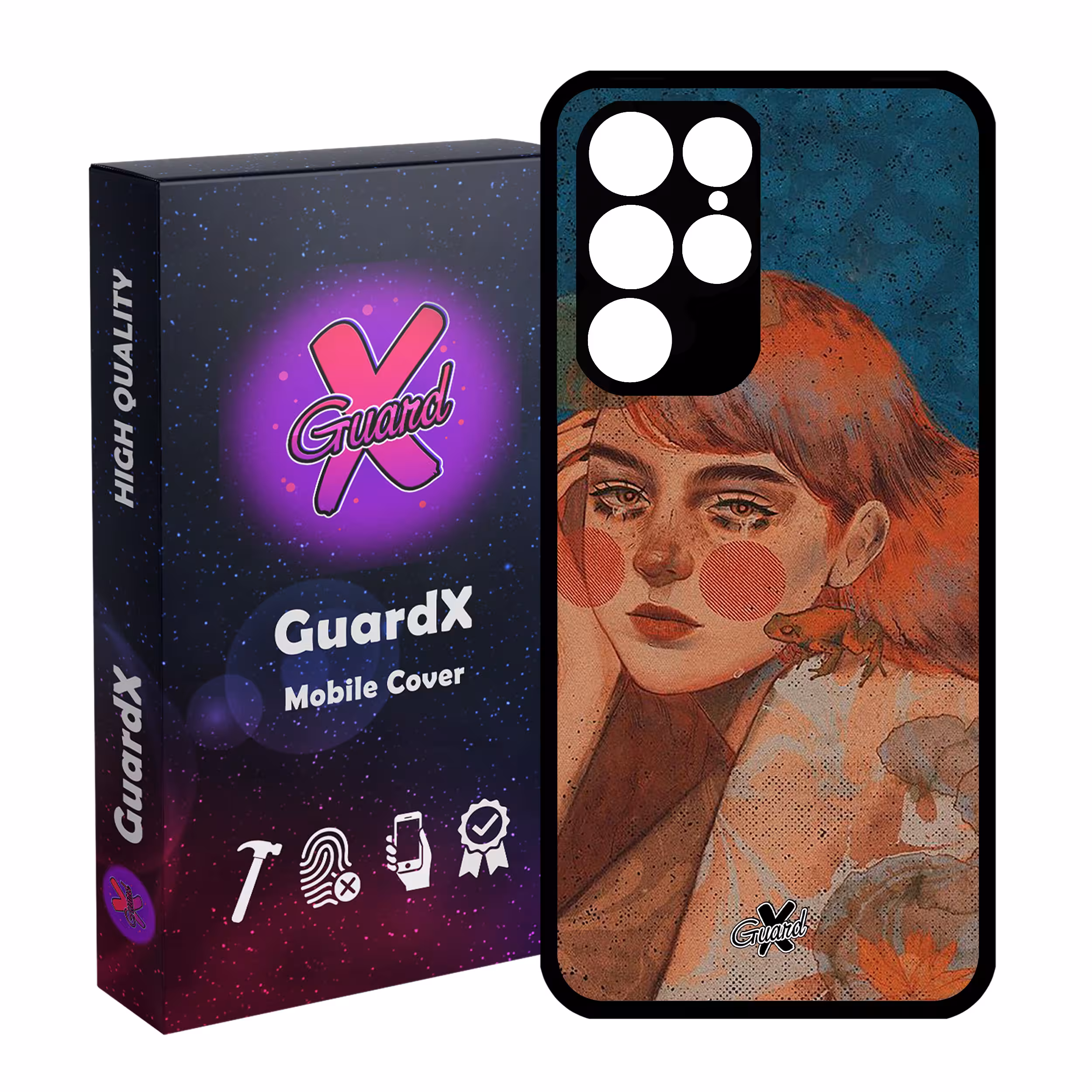 کاور گارد ایکس طرح Girl مدل Glass10330 مناسب برای گوشی موبایل سامسونگ Galaxy S22 Ultra