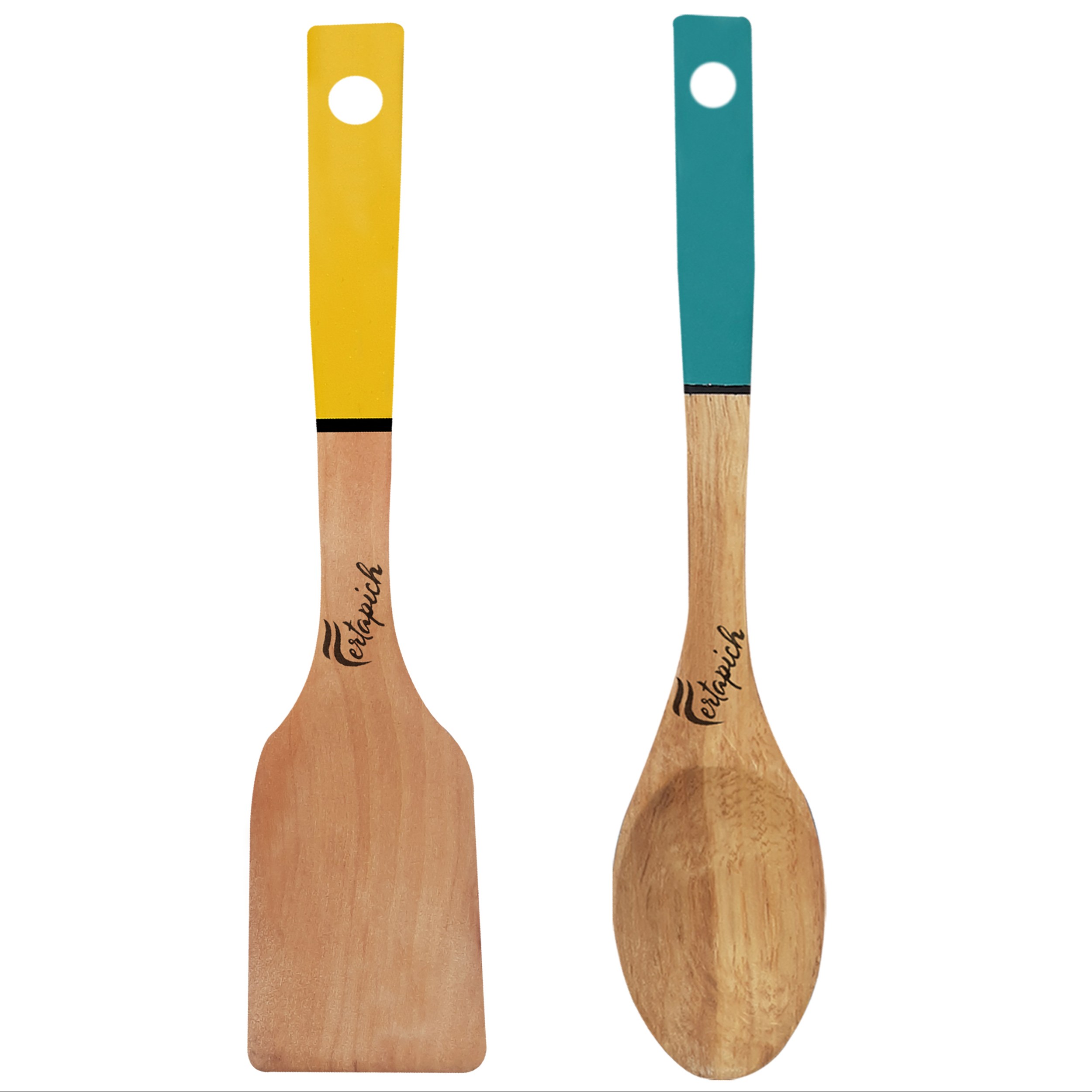 سرویس کفگیر و ملاقه  چوبی 2 پارچه فرتاپیچ کد 2