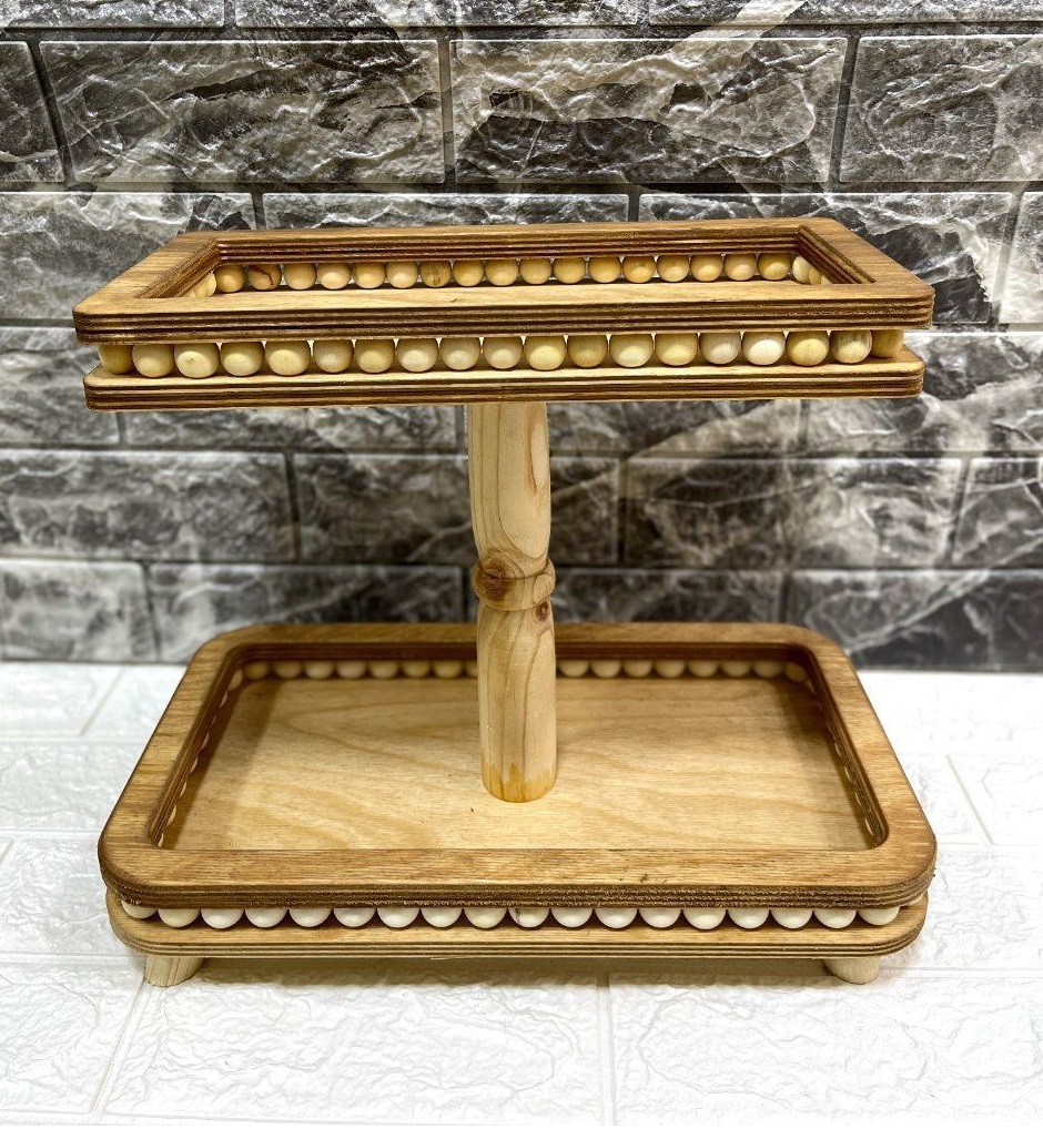 شیرینی خوری مستطیل مهره دار