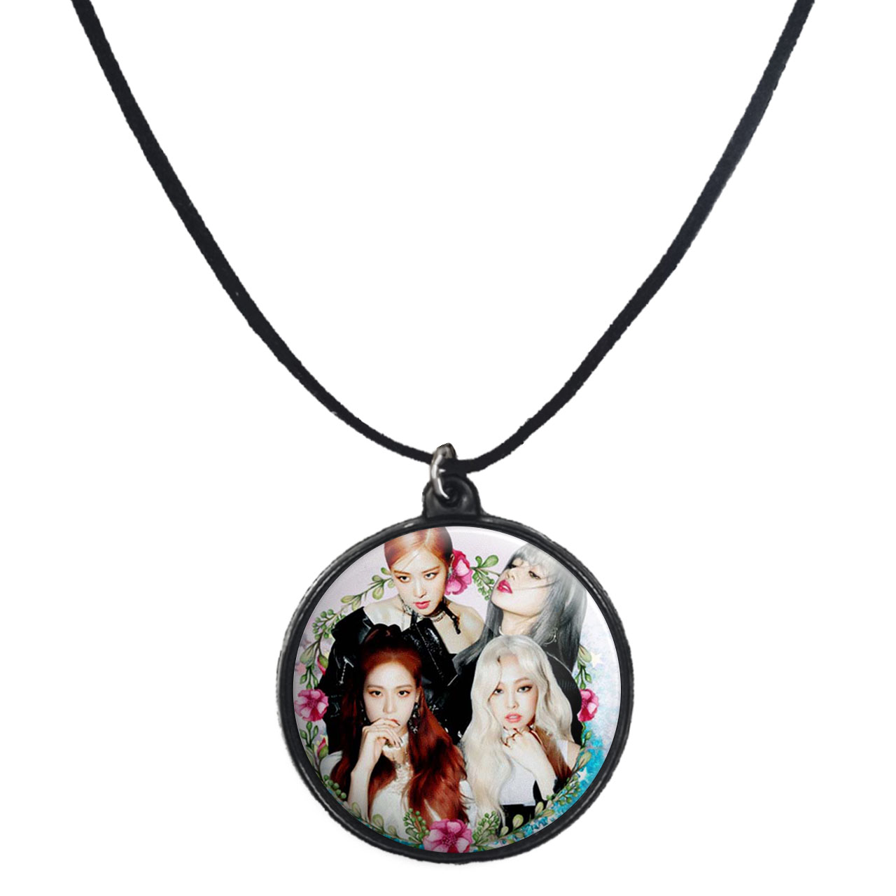 گردنبند پرمانه طرح بلک پینک کد pmb.11 مدل دو طرفه