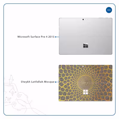 برچسب پوششی ماهوت مدل Iran-Tile2 مناسب برای تبلت مایکروسافت Surface Pro 4 2015