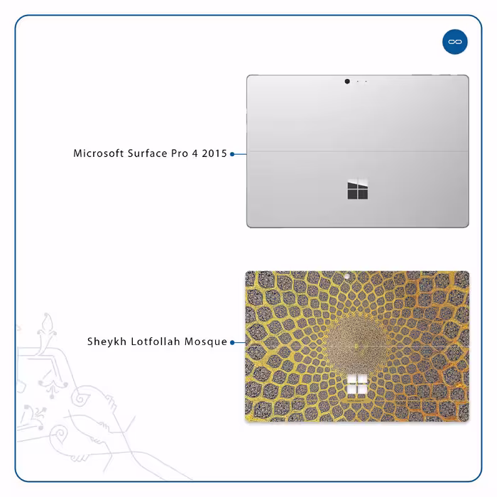برچسب پوششی ماهوت مدل Iran-Tile2 مناسب برای تبلت مایکروسافت Surface Pro 4 2015