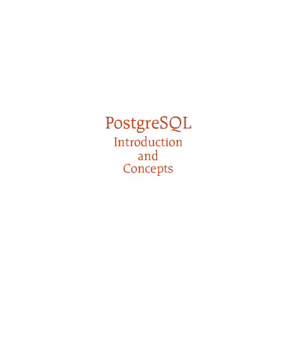 خرید و دانلود نسخه کامل کتاب PostgreSQL: Introduction and Concepts