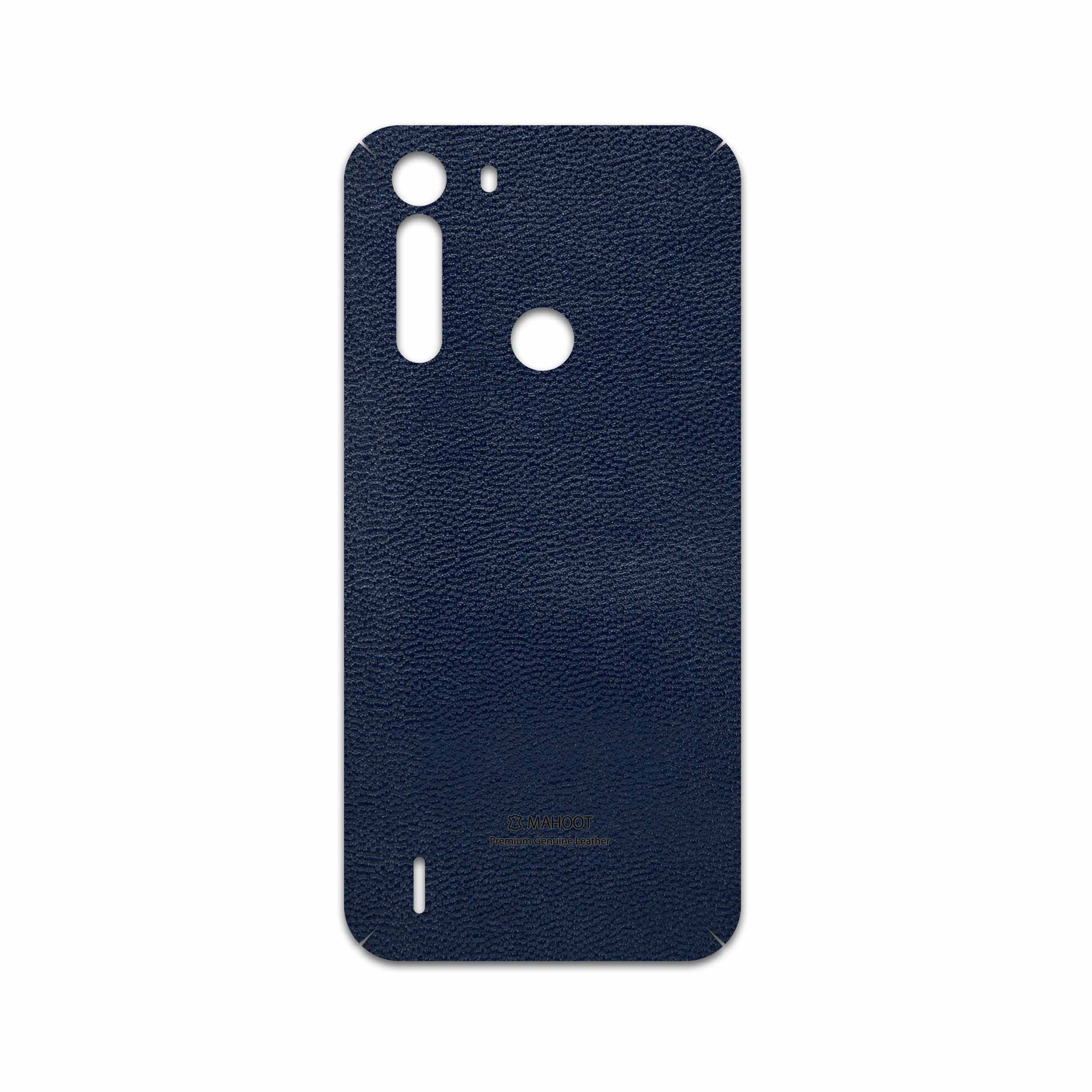 برچسب پوششی ماهوت مدل Deep-Blue-Leather مناسب برای گوشی موبایل موتورولا One Fusion