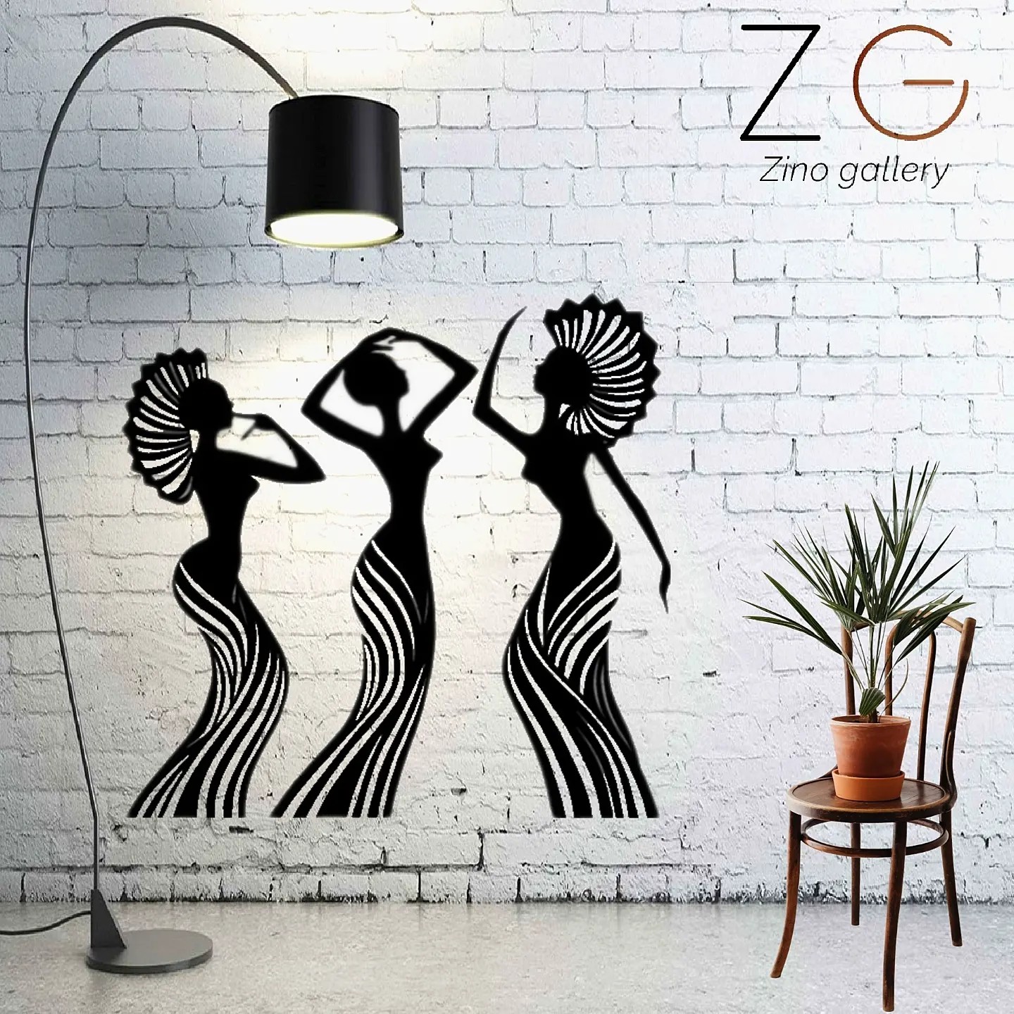 تتبلو دگوراتیو 3 تکه طرح آفریقایی