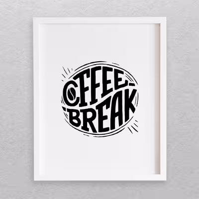 تابلو مدل نوشته انگلیسی طرح COFFEE کد 728