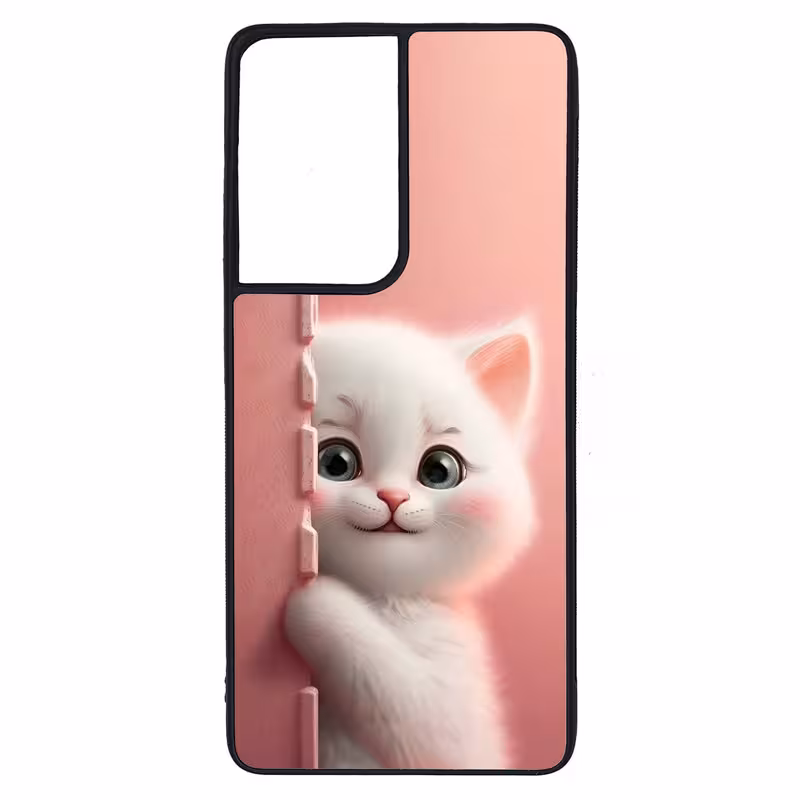 کاور طرح بچه گربه کد G-222 مناسب برای گوشی موبایل سامسونگ Galaxy S21 Ultra | دیجی قاب دونی