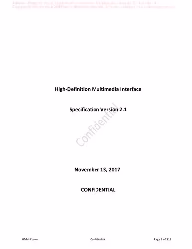خرید و دانلود نسخه کامل کتاب HDMI Specification 2.1: High-Definition Multimedia Interface Specification v2.1