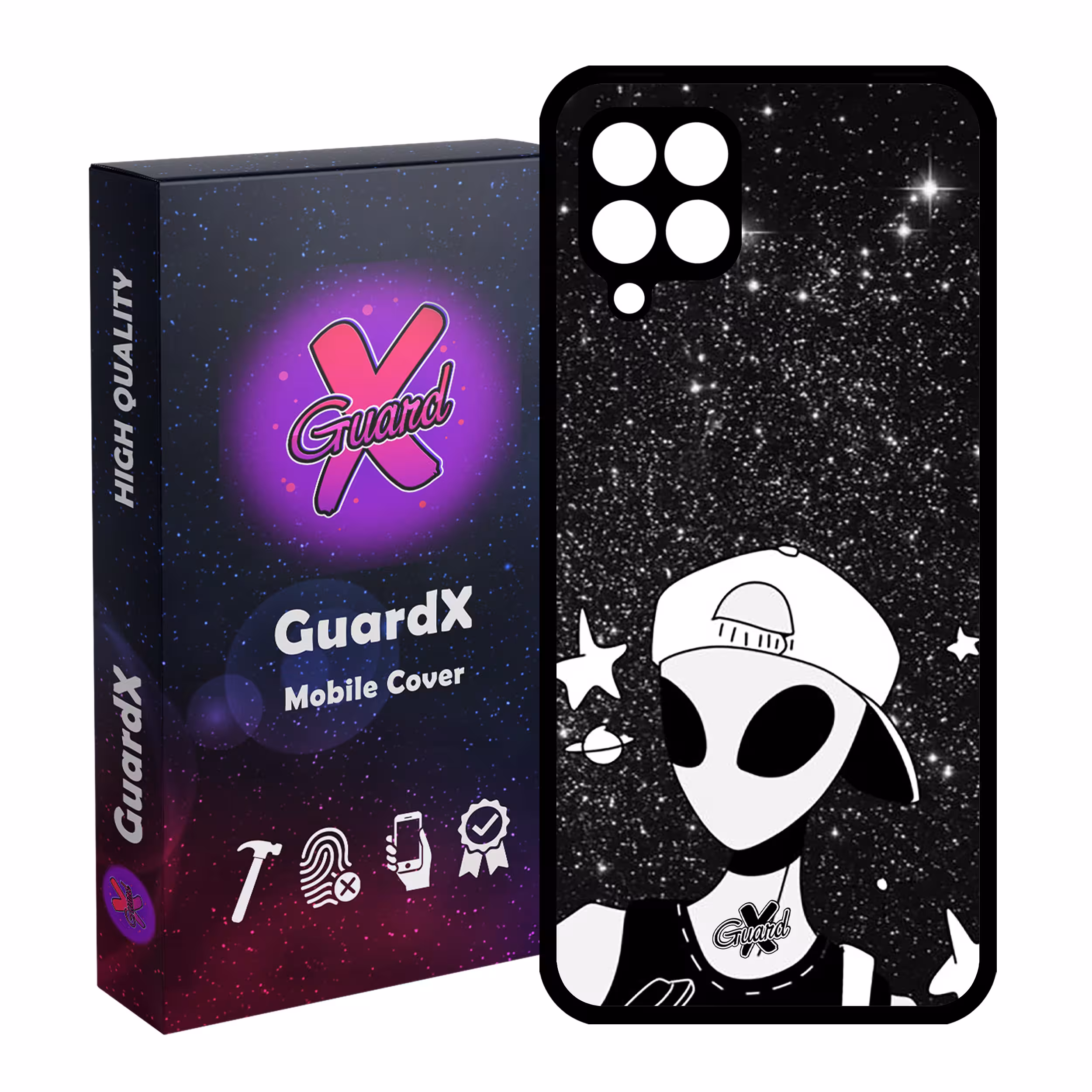 کاور گارد ایکس طرح Alien مدل Glass10307 مناسب برای گوشی موبایل سامسونگ Galaxy A12